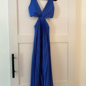 The A&F Giselle Pleated Cutout Maxi Dress
